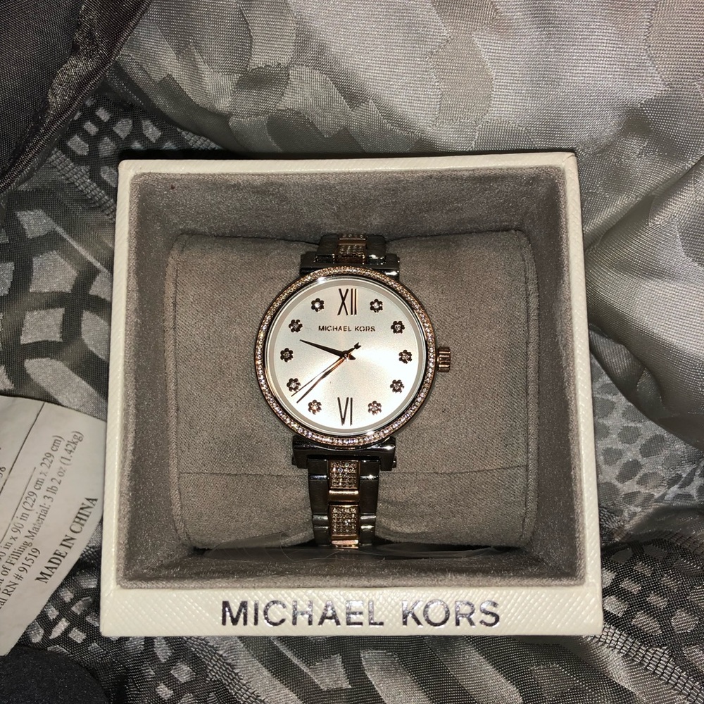 Michael Kors Sofie Pavé Two-Tone Watch